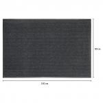Коврик придверный ИЗНОСОСТОЙКИЙ влаговпитывающий, 90х150см, ТАФТИНГ, СЕРЫЙ, LAIMA EXPERT, 606889