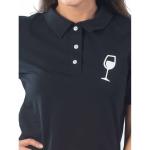 *Платье-поло женское бокал КЛП1471П1 чёрное