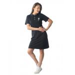 *Платье-поло женское бокал КЛП1471П1 чёрное