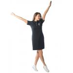*Платье-поло женское бокал КЛП1471П1 чёрное
