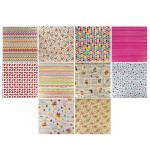 Бумага упаковочная, 68,5х100см, мелованная, 80г, 6-8 дизайнов