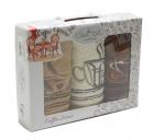 Набор полотенец махровых Гюрсан Турция 22/886,  Кофе, 3 предмета 30*50