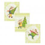 Набор вафельных полотенец 3 шт 50/60 см 3024-2 Мышкин дом