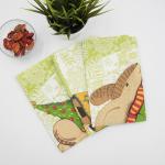 Набор вафельных полотенец 3 шт 50/60 см 3024-2 Мышкин дом