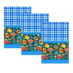 Набор вафельных полотенец 3 шт 35/75 см 431/1 Кухня цвет синий