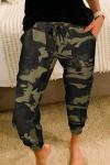 Зеленые камуфляжные повседневные спортивные штаны