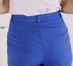 Брюки Зауженные лён голубой