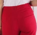 Брюки Зауженные лён малиновые