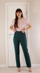 Брюки Классика резинка лён темно-зеленый