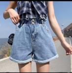 Джинсовые шорты пояс резинка AN123