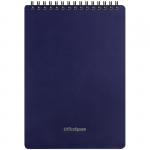 Блокнот А5 60 л. на гребне OfficeSpace Base, синяя пластиковая обложка, Б5к60грП_35407