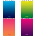 Блокнот А5 80 л. на гребне ArtSpace Моноколор. Bright modern, глянц. ламинация, твердая обложка, Бт5к80гр_27957