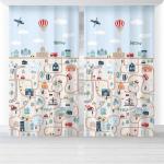 Комплект штор "Этель" Город, 145*260 см-2 шт, 100% п/э