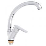 RAIN Смеситель для кухни Оникс, высокий излив, картридж 35мм, гайка, латунь, хром