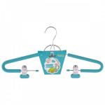 Вешалка для костюма с мягким противоскользящим покрытием 42 см, бирюзовая// Elfe