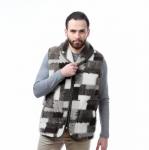 Жилет арт.2470-01/воротник мол. НЭКС Печворк серый