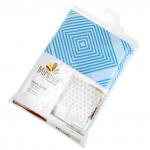 "Miranda" штора для ванной тканевая 180х200 см "Ибица, голубой", 100% п/э (Турция)