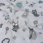 Комплект простыня 1.5 сп + 1 нав. 50/70 поплин 28329/2 Совята серые основа