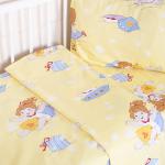 Постельное белье в детскую кроватку 92611 бязь ГОСТ с простыней на резинке
