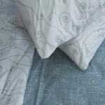 Постельное белье 206634 Изгиб 4 бирюз.