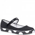 0631021 черн/бел Туфли для девочек (32-37)/6