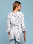 Блуза белая в горошек на запах