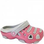 1642 коралл/сер Пляжная обувь для девочек (30-35)/18