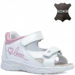 122182-21 бел Сандалии для девочек (22-24)/6