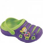 1632 фиол/зел Пляжная обувь для девочек (24-29)/18