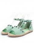 2D460-8 GREEN Сандалии женские (натуральная кожа)