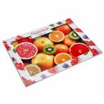 Доска разделочная 30x40 см стеклянная AK-9007 Цитрусовый микс