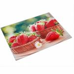 Доска разделочная 30x40 см стеклянная AK-9009 Сладкая клубника
