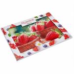 Доска разделочная 30x40 см стеклянная AK-9009 Сладкая клубника