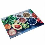 Доска разделочная 30x40 см стеклянная AK-9045 Специи и авокадо