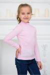 Водолазка детская из рибаны длинный рукав розовый