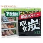 112982 "ST" "Dashshuutan" Желеобразный дезодорант с древесным углем "Бинчотан" для обувных ящиков. 55x3 1/24