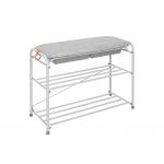 Подставка для обуви 3-х полочная 60 с сиденьем с ящиком