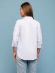 Блуза белая с рукавами 3/4 и воротником-стойка