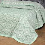 Жаккардовое покрывало (хлопок) Сады Востока зеленая