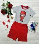 Комплект Супермен футболка+шорты (кулир)