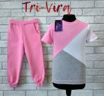 Комплект Мультиколор,футболка+штаны (кулир)