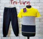 Комплект Мультиколор, футболка+штаны (кулир)