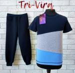 Комплект Мультиколор, футболка+штаны (кулир)