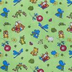 Постельное белье в детскую кроватку из бязи ГОСТ 383/2 Зоопарк цвет зеленый