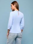 Блуза голубая с пышными рукавами