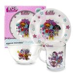 L.O.L. Surprise! Набор посуды «Дизайн 1», в подарочной упаковке (3 предмета), стекло (284516)