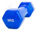 Гантель обрезиненная 3 кг, синяя Bradex SF 0164