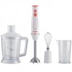 Блендер погружной DELTA DL-7042В с измельчителем, венчиком, стаканом, белый с терракотовым