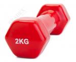 Гантель обрезиненная 2 кг, красная Bradex SF 0161