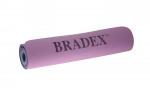 Коврики для йоги 183x61x0,6 TPE двухслойный фиолетовый Bradex SF 0402